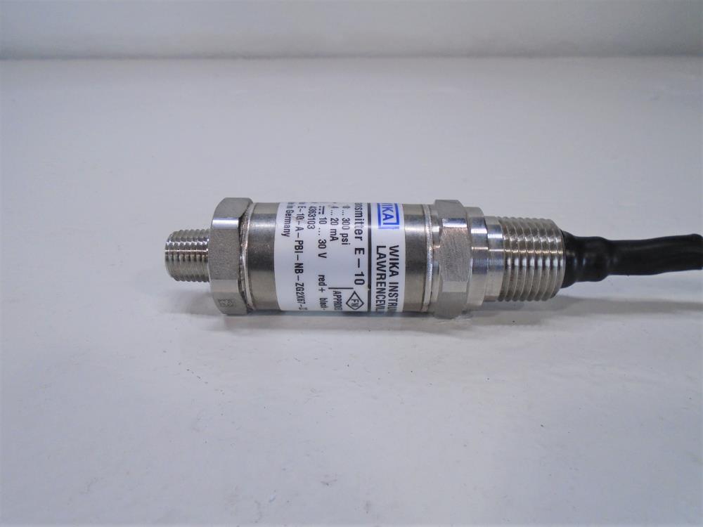 Wika E-10 Pressure Transmitter, 4363103, 0-300 PSI, E-10-A-PBI-NB-ZGX67-ZZ
